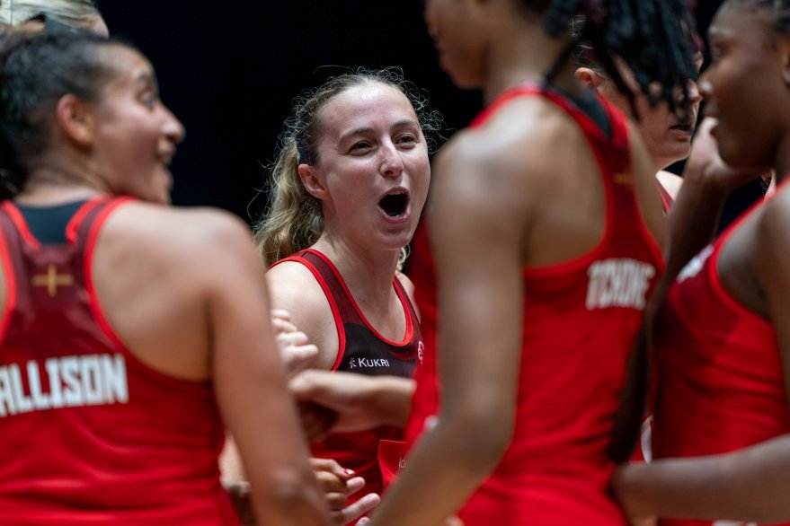 England's netballers back to winning ways against Malawi
